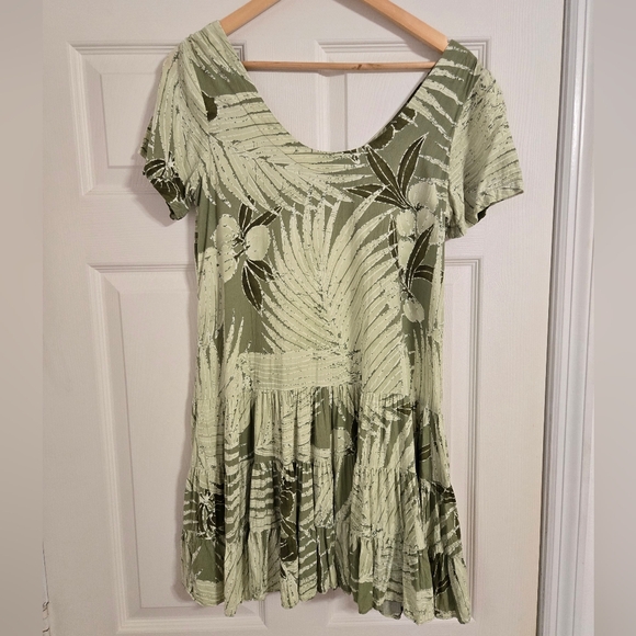 Limited Edition by Jams World green tropical drop waist dress size XS - Picture 1 of 6